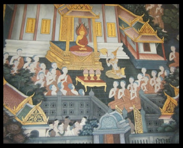 Buddhist female monks in Thailand paintings.2