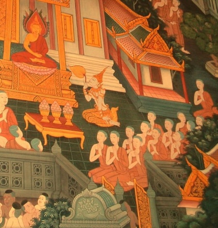 Buddhist female monks in Thailand paintings.5