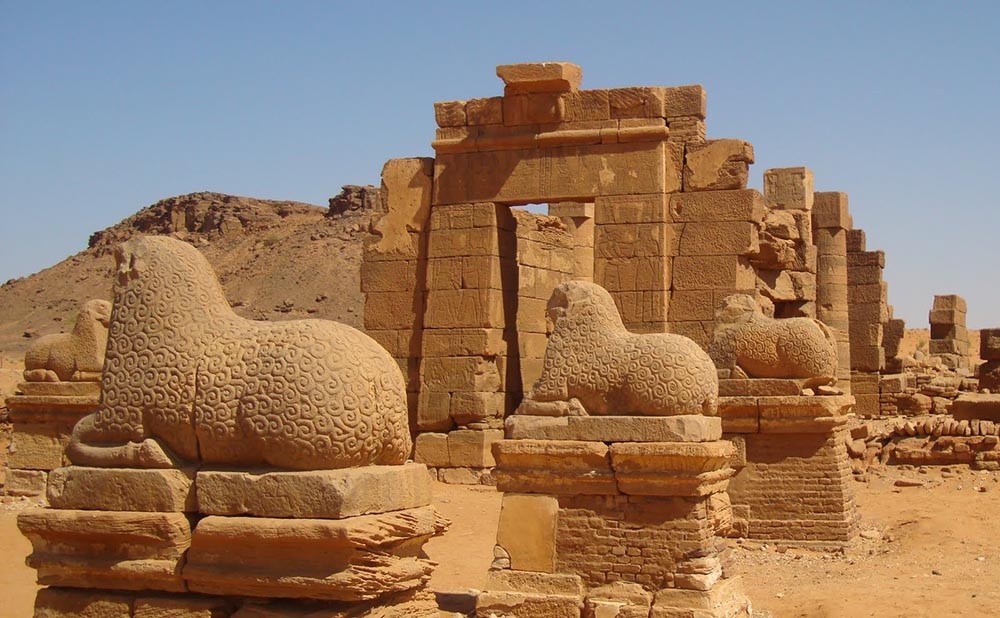 Temple at Nubia, Sudan, Africa-Lion temple