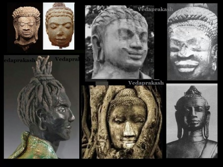Was Buddha a black - some sculptures with curled hair etc- more