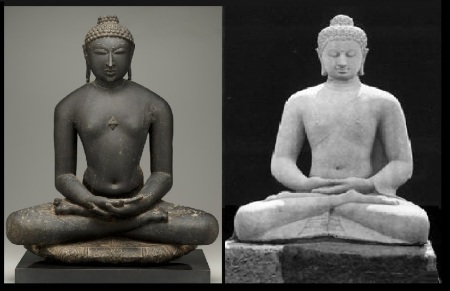 Mahavira and Buddha.looking alike